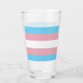 SlipperyJoe's transgender trotskleurvlag zichtbaar Glas (Achterkant)