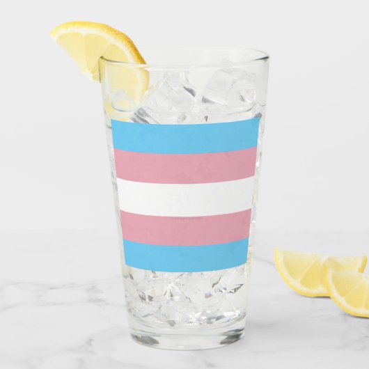 SlipperyJoe's transgender trotskleurvlag zichtbaar Glas (Voorkant ijs)