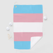 SlipperyJoe's transgender trotskleurvlag zichtbaar Golfhanddoek (Insitu)