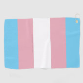 SlipperyJoe's transgender trotskleurvlag zichtbaar Golfhanddoek (Horizontaal)