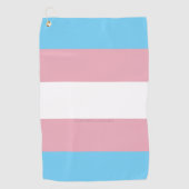 SlipperyJoe's transgender trotskleurvlag zichtbaar Golfhanddoek (Voorkant)