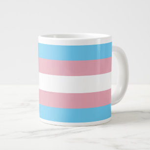 SlipperyJoe's transgender trotskleurvlag zichtbaar Grote Koffiekop