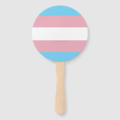 SlipperyJoe's transgender trotskleurvlag zichtbaar Handwaaier (Achterkant)