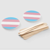 SlipperyJoe's transgender trotskleurvlag zichtbaar Handwaaier (Niet-gemonteerd)