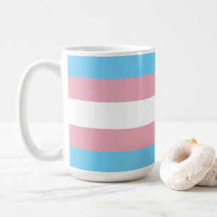 SlipperyJoe's transgender trotskleurvlag zichtbaar Koffiemok