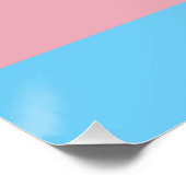 SlipperyJoe's transgender trotskleurvlag zichtbaar Perfect Poster (Hoek)