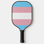 SlipperyJoe's transgender trotskleurvlag zichtbaar Pickleball Paddle (Voorkant)