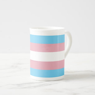 SlipperyJoe's transgender trotskleurvlag zichtbaar Porselein Kop