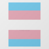 SlipperyJoe's transgender trotskleurvlag zichtbaar Raamsticker (Vel)