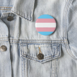 SlipperyJoe's transgender trotskleurvlag zichtbaar Ronde Button 5,7 Cm