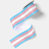 SlipperyJoe's transgender trotskleurvlag zichtbaar Satijnen Lint (Achterkant)