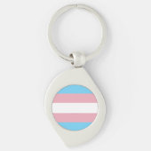 SlipperyJoe's transgender trotskleurvlag zichtbaar Sleutelhanger (Voorkant)