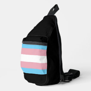 SlipperyJoe's transgender trotskleurvlag zichtbaar Sling Bag
