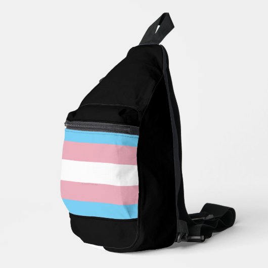 SlipperyJoe's transgender trotskleurvlag zichtbaar Sling Bag (Rechterhoek)