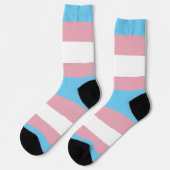 SlipperyJoe's transgender trotskleurvlag zichtbaar Sokken (Links)