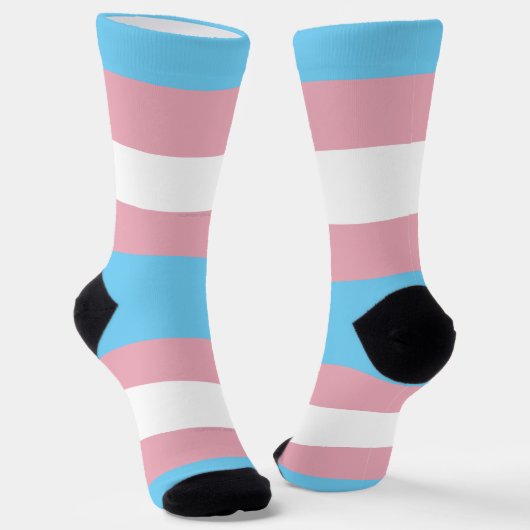 SlipperyJoe's transgender trotskleurvlag zichtbaar Sokken (Gebogen)