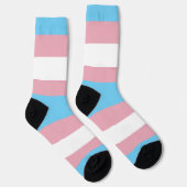SlipperyJoe's transgender trotskleurvlag zichtbaar Sokken (Rechts)
