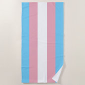 SlipperyJoe's transgender trotskleurvlag zichtbaar Strandlaken (Voorkant)