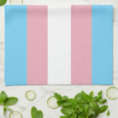 SlipperyJoe's transgender trotskleurvlag zichtbaar Theedoek (Gevouwen)