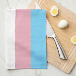 SlipperyJoe's transgender trotskleurvlag zichtbaar Theedoek