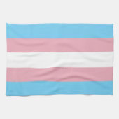 SlipperyJoe's transgender trotskleurvlag zichtbaar Theedoek (Horizontaal)