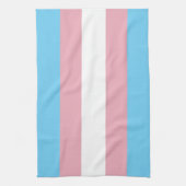SlipperyJoe's transgender trotskleurvlag zichtbaar Theedoek (Verticaal)