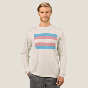 SlipperyJoe's transgender trotskleurvlag zichtbaar Tri-Blend Shirt