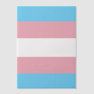 SlipperyJoe's transgender trotskleurvlag zichtbaar Vellum Uitnodigingen
