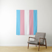 SlipperyJoe's transgender trotskleurvlag zichtbaar Wandkleed (In situ)