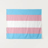 SlipperyJoe's transgender trotskleurvlag zichtbaar Wandkleed (Voorkant (horizontaal))