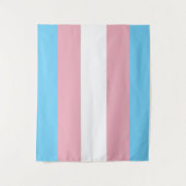 SlipperyJoe's transgender trotskleurvlag zichtbaar Wandkleed (Voorkant)