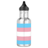 SlipperyJoe's transgender trotskleurvlag zichtbaar Waterfles (Rechts)
