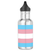SlipperyJoe's transgender trotskleurvlag zichtbaar Waterfles (Links)