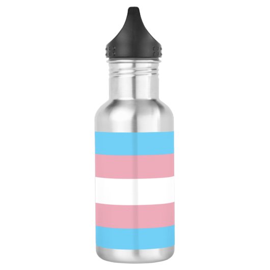 SlipperyJoe's transgender trotskleurvlag zichtbaar Waterfles (Links)