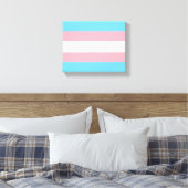 SlipperyJoe's transgender trotsky vlag zichtbaarhe Canvas Afdruk (Insitu (Slaapkamer))