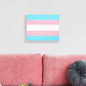 SlipperyJoe's transgender trotsky vlag zichtbaarhe Canvas Afdruk (Insitu (Woonkamer))