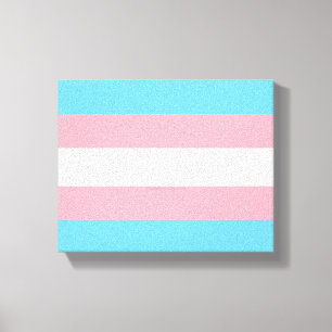 SlipperyJoe's transgender trotsky vlag zichtbaarhe Canvas Afdruk