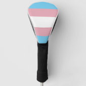 SlipperyJoe's transgender trotsky vlag zichtbaarhe Golfheadcover (Voorkant)