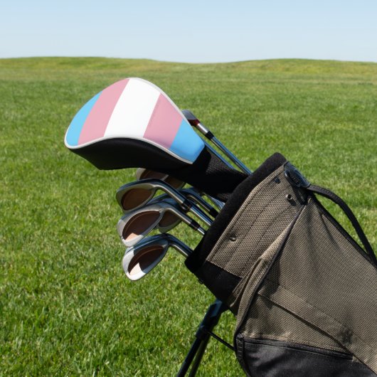 SlipperyJoe's transgender trotsky vlag zichtbaarhe Golfheadcover (Insitu)