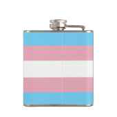 SlipperyJoe's transgender trotsky vlag zichtbaarhe Heupfles (Achterkant)