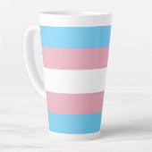 SlipperyJoe's transgender trotsky vlag zichtbaarhe Latte Mok (Linkerhoek)