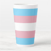 SlipperyJoe's transgender trotsky vlag zichtbaarhe Latte Mok (Voorkant)