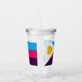 SlipperyJoe's Tricolor Polyamory Pride Flag LGBTQI Acryl Drinkbeker (Links)