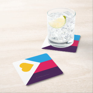 SlipperyJoe's Tricolor Polyamory Pride Flag LGBTQI Kartonnen Onderzetters