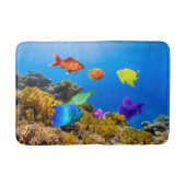 SlipperyJoe's tropische groene blauwpil Badmat (Voorkant)