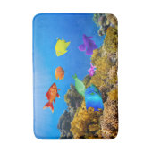 SlipperyJoe's tropische groene blauwpil Badmat (Voorkant Verticaal)