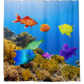 SlipperyJoe's tropische groene blauwpil Douchegordijn (Voorkant)