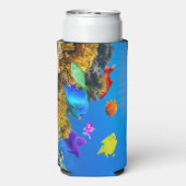 SlipperyJoe's tropische groene blauwpil Seltzer Blikjeskoeler (Seltzer Achterkant)