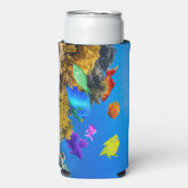 SlipperyJoe's tropische groene blauwpil Seltzer Blikjeskoeler (Seltzer Voorkant)