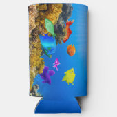 SlipperyJoe's tropische groene blauwpil Seltzer Blikjeskoeler (Achterkant)